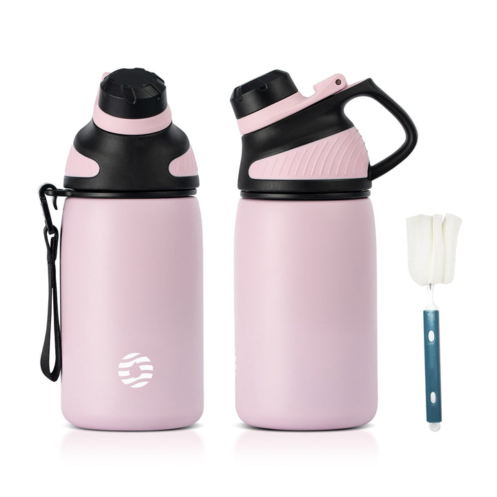 400ml Thermoskanne Trinkflasche aus Edelstahl mit Magnetischem Deckel, Kohlensäure geeignet Wasserflasche