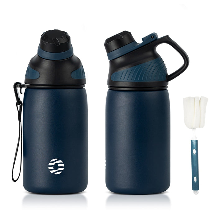 400ml Thermoskanne Trinkflasche aus Edelstahl mit Magnetischem Deckel, Kohlensäure geeignet Wasserflasche