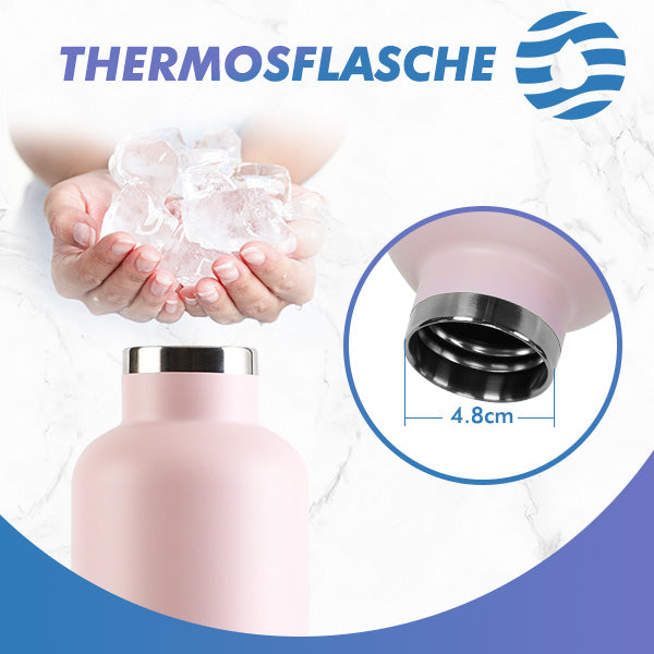 Bouteille isotherme en acier inoxydable avec mousqueton, 750 ml, bouteille d'eau gazeuse, vert foncé 
