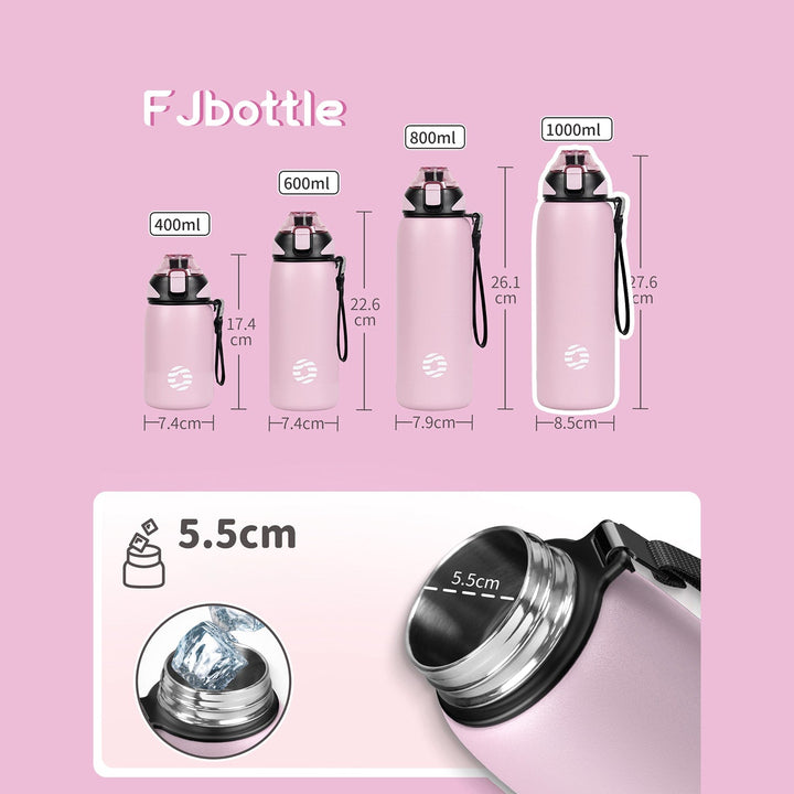 800ml stainless steel thermos water bottle with carrying bag, carbonated drink bottle, blue