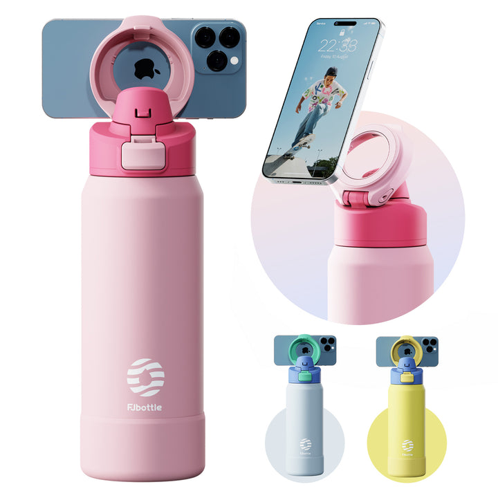 710ml Thermoskanne aus Edelstahl mit Magnetischem Deckel, Kohlensäure geeignet Wasserflasche