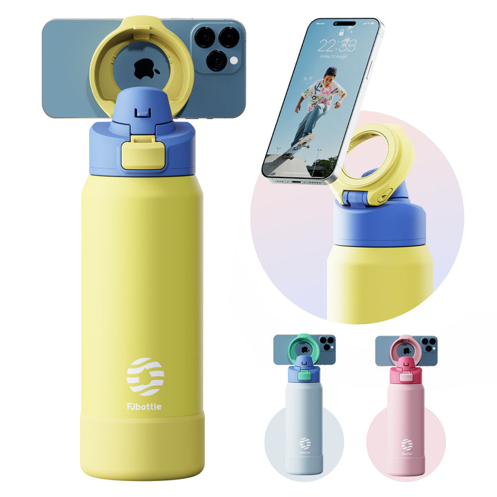 710ml Thermoskanne aus Edelstahl mit Magnetischem Deckel, Kohlensäure geeignet Wasserflasche