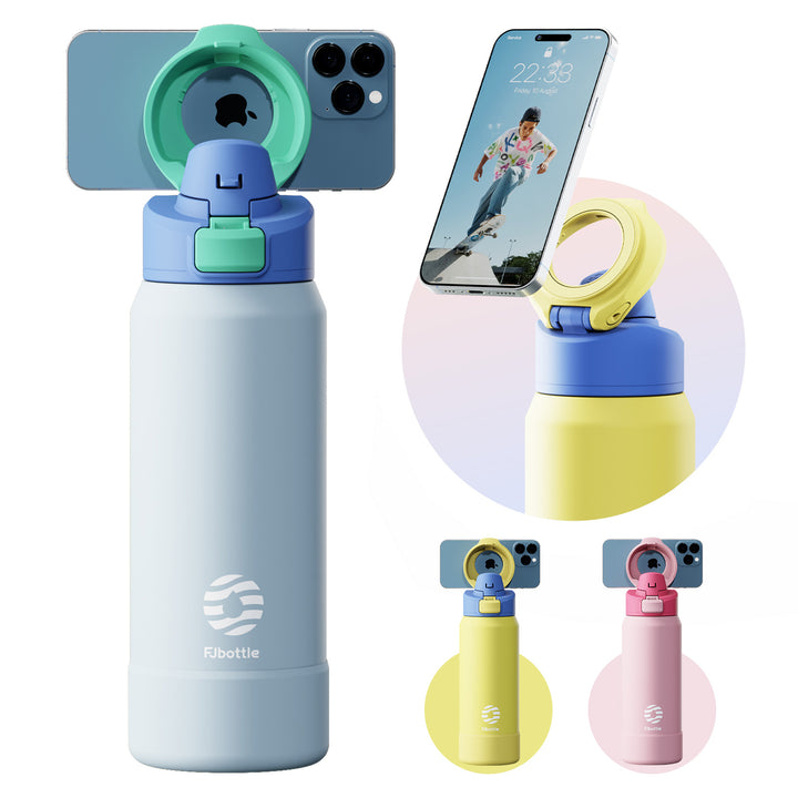 710ml Thermoskanne aus Edelstahl mit Magnetischem Deckel, Kohlensäure geeignet Wasserflasche