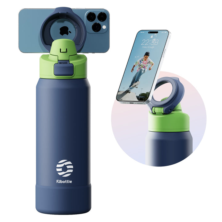 710ml Thermoskanne aus Edelstahl mit Magnetischem Deckel, Kohlensäure geeignet Wasserflasche