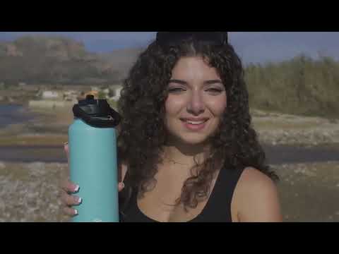 1000ml Thermos Flask Stainless Steel Water Bottle with Magnetic Lid, Carbonated Water Bottle, Blue 