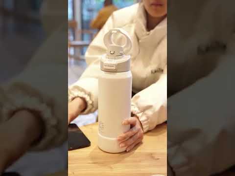 710ml Thermoskanne aus Edelstahl mit Magnetischem Deckel, Kohlensäure geeignet Wasserflasche