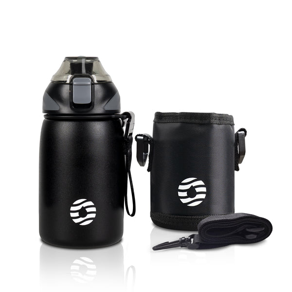 400ml Insulated Stainless Steel Water Bottle, Black 